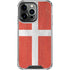 Denmark Flag Distressed iPhone 16 Pro Clear Case